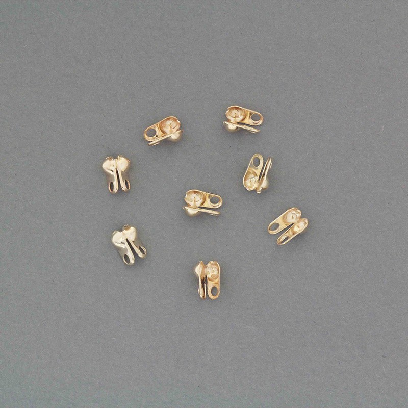 Side catchers 3.5x6.5mm (for 2.4mm ball) 100pcs / gold / LAPBO35KG