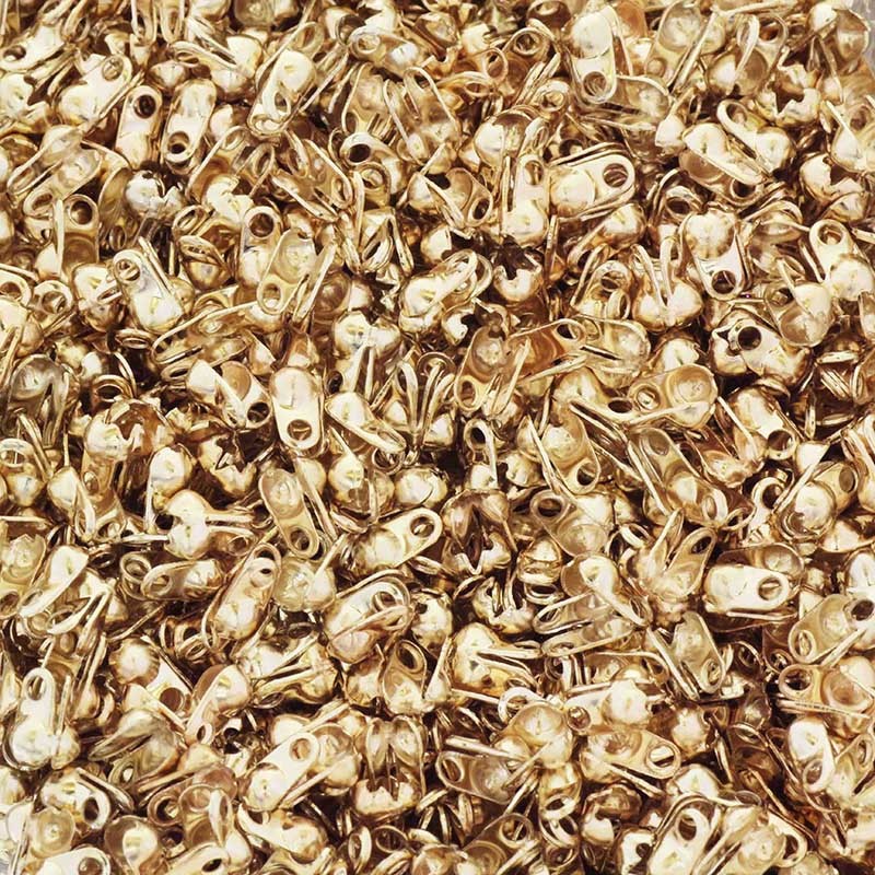 Side catchers 3.5x6.5mm (for 2.4mm ball) 100pcs / gold / LAPBO35KG