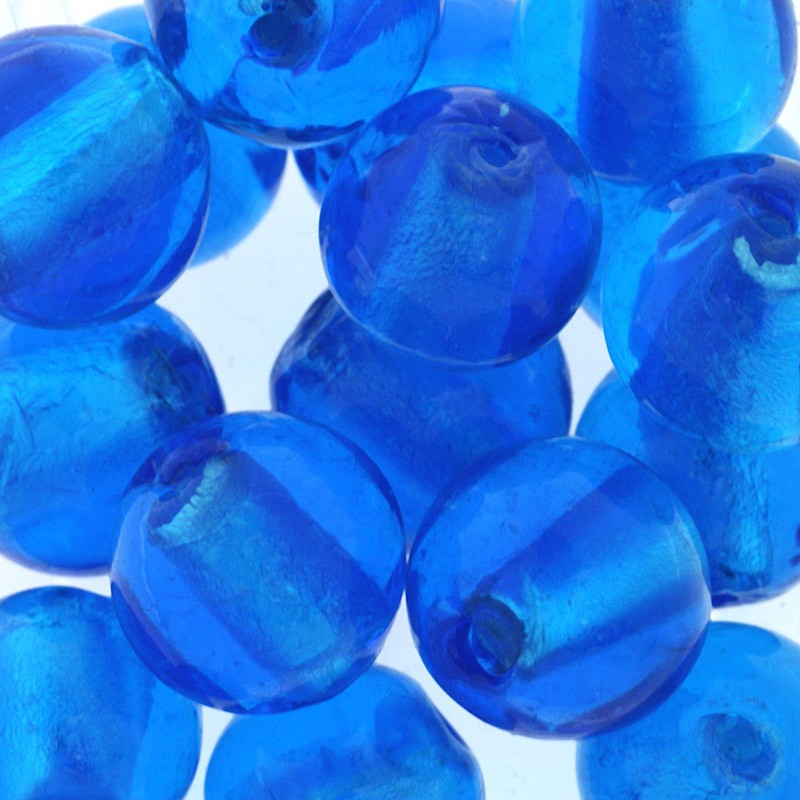 Venetian glass ball 20mm blue 1pc SZWEKU014