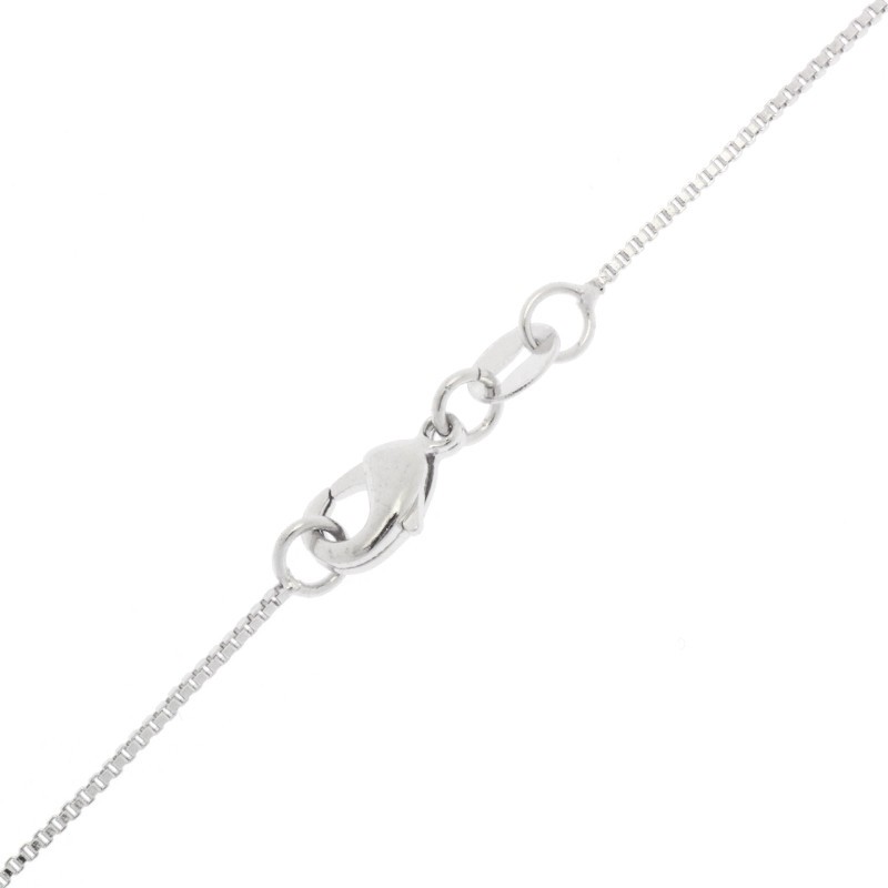 Platinized ankle chain 1mm / 46cm ready with LLPL01 clasp