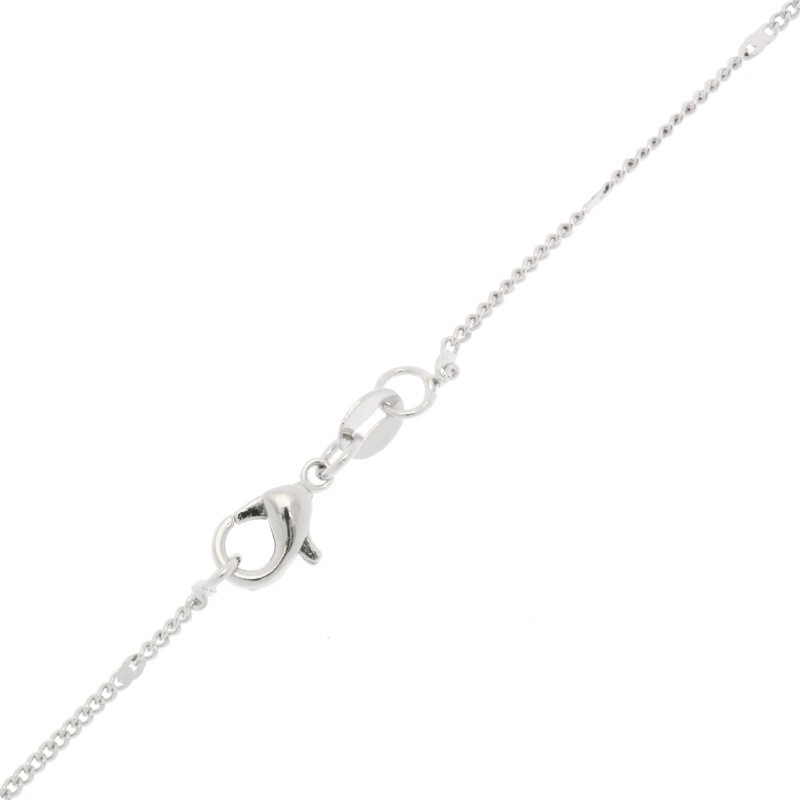 Platinum oval chain 1x1.5mm / 46cm ready with a clasp LLPL03
