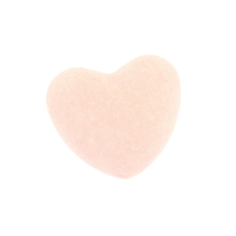 Ceramic hearts for sticking 22x19mm pink 1pc CIN58