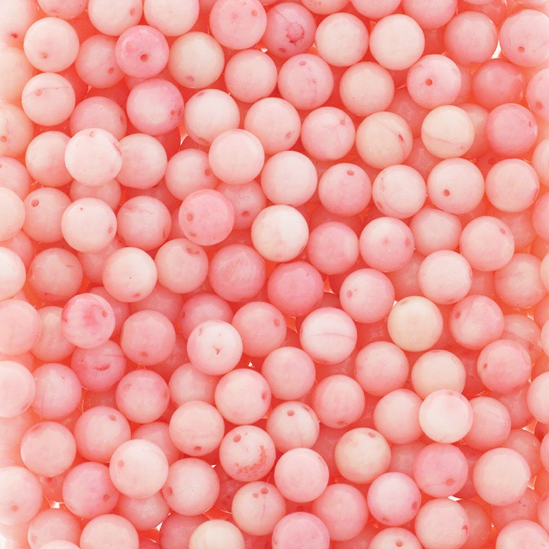 Coral pink / 6mm beads / 4 pcs KAKC63