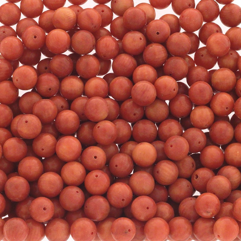 Salmon coral / 8mm balls / 4 pcs KAKC57