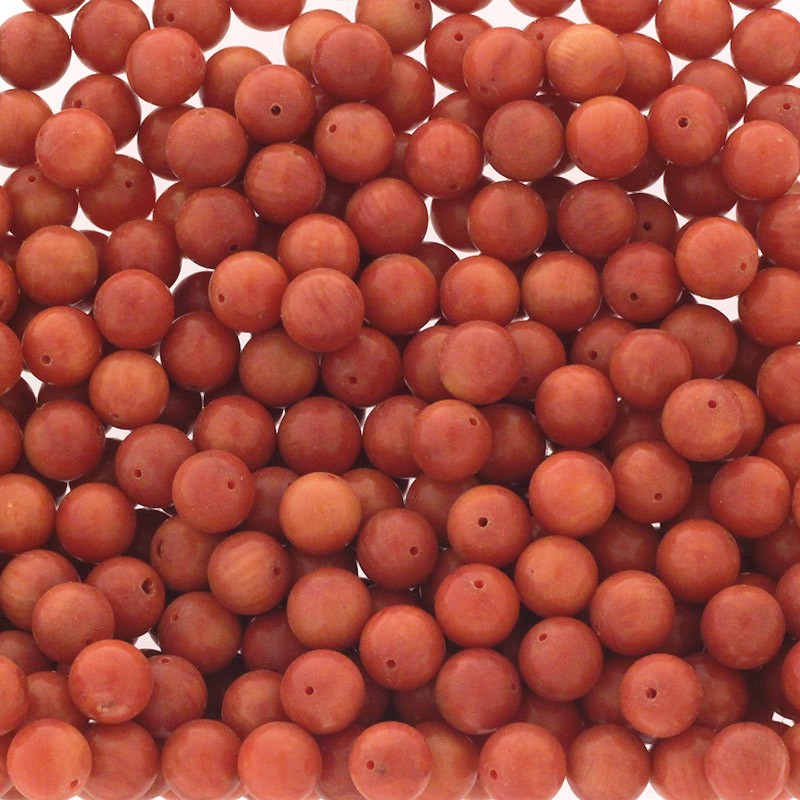 Salmon coral / 8mm balls / 4 pcs KAKC57