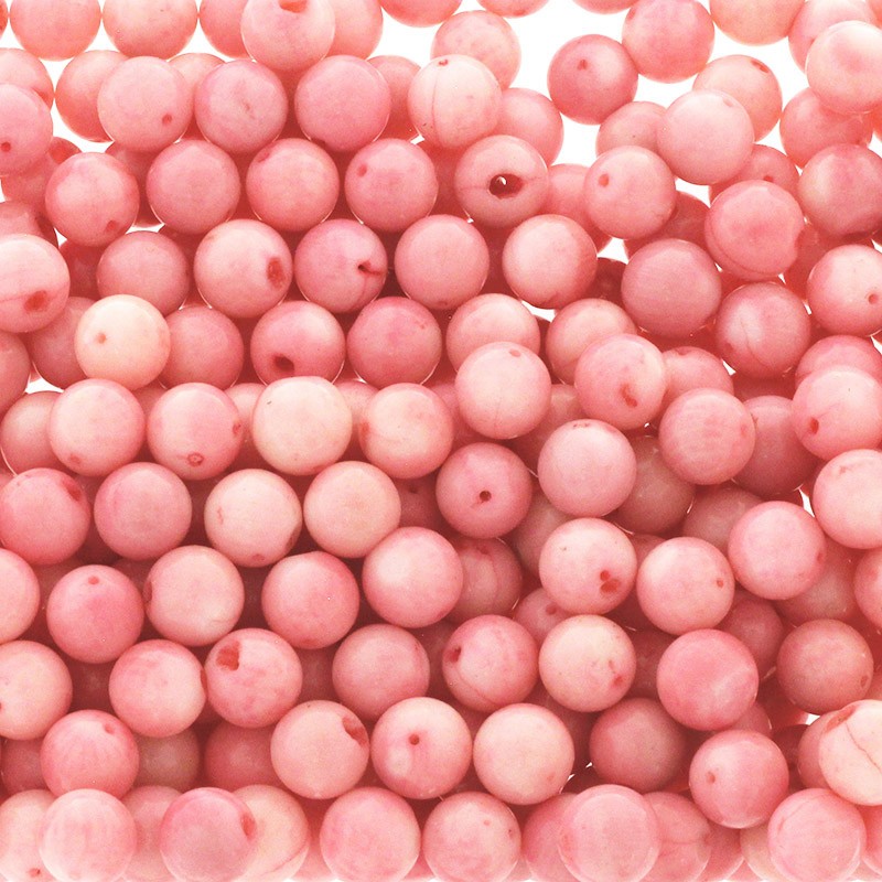 Coral pink / 9mm beads / 4 pcs KAKC64