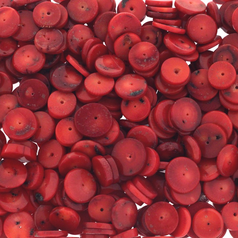 Red coral / spacers 12-15x2-4mm / 5 pcs KAKC36