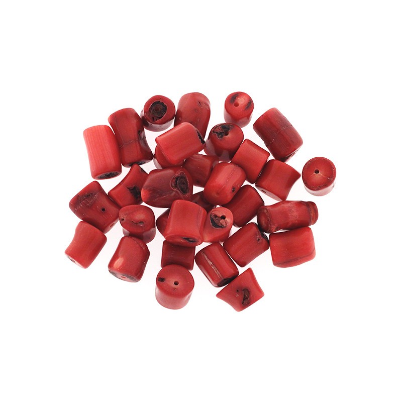 Red wormy coral / rollers 12x12mm / 1pc KAKC47