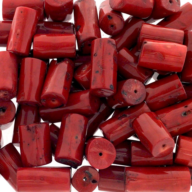 Koral czerwony robaczywka/ wałki 20-28mm/ 1szt KAKC43
