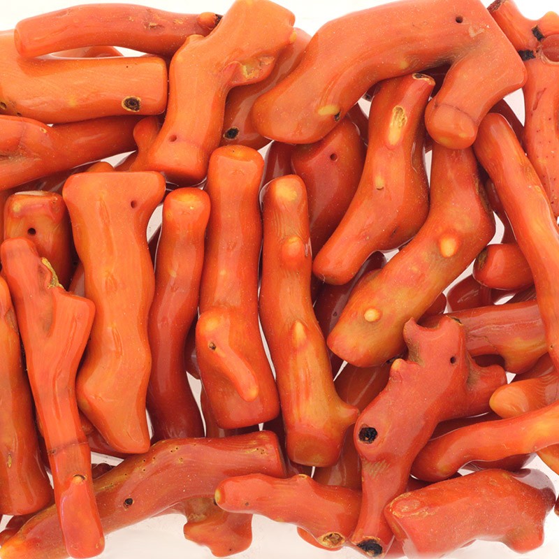 Orange coral / twigs pendants 45-70mm / 1pc / KOR08