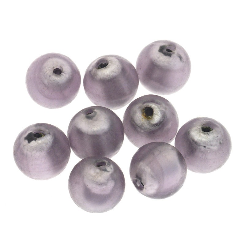Lampwork Lux bead, cool violet 16mm, 1pc SZLXM014