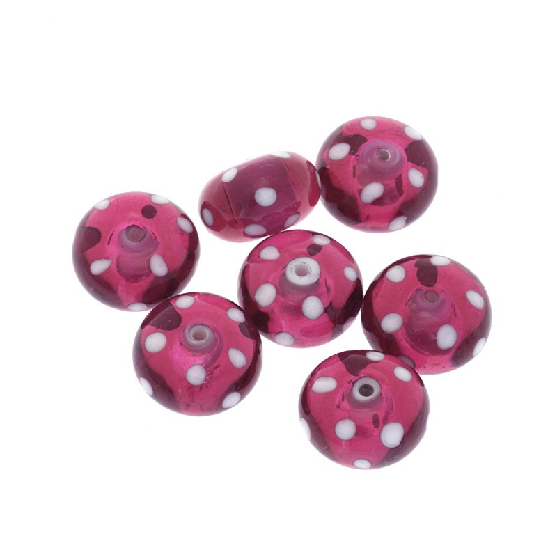 Oponki beads 9x15mm pink Lux 1pc SZLX018