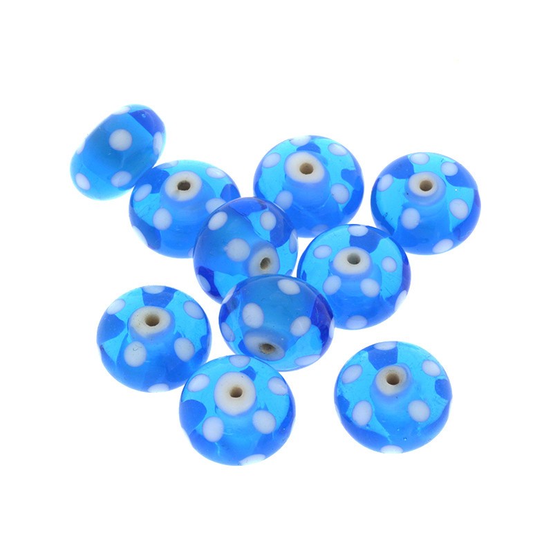 Oponki beads 9x15mm blue Lux 1pc SZLX019
