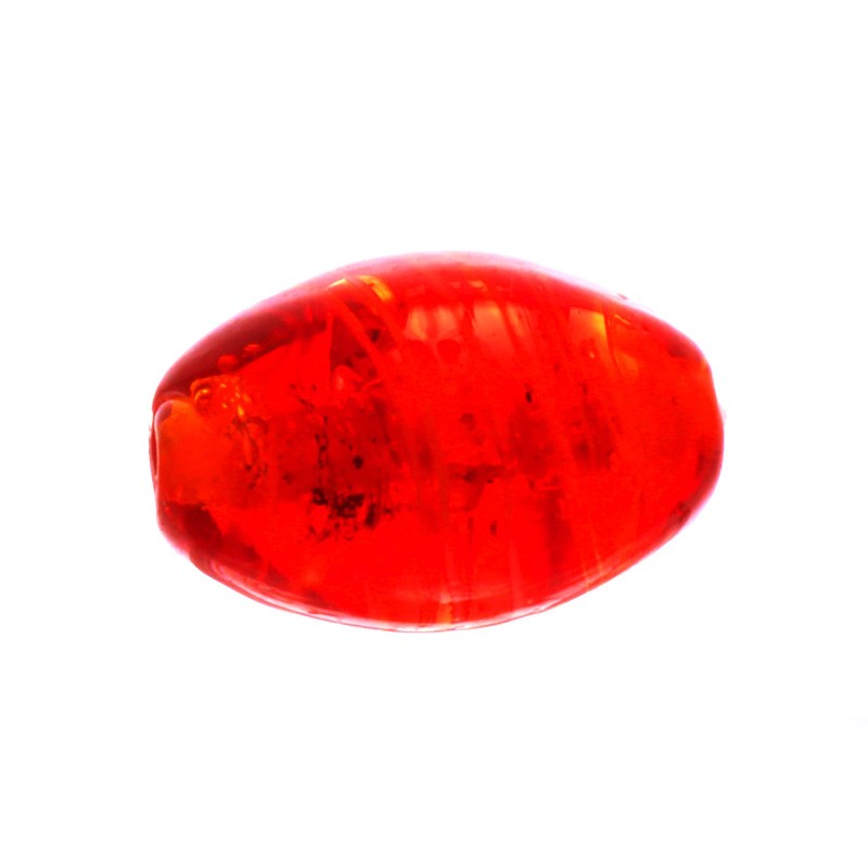 Glass beads / 10x16mm olives / red / 2pcs SZZWOL025