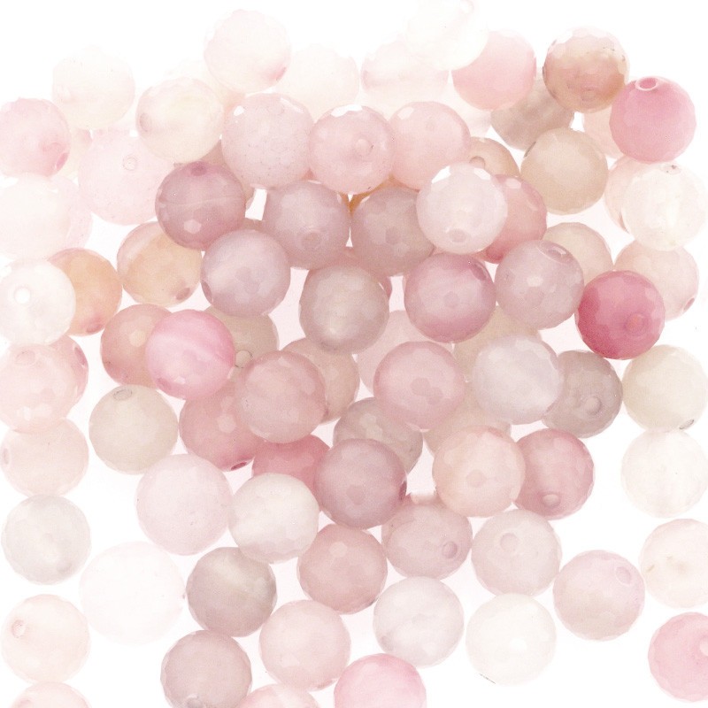 Light pink agate / faceted / 14mm beads / 1pc KAAGR051