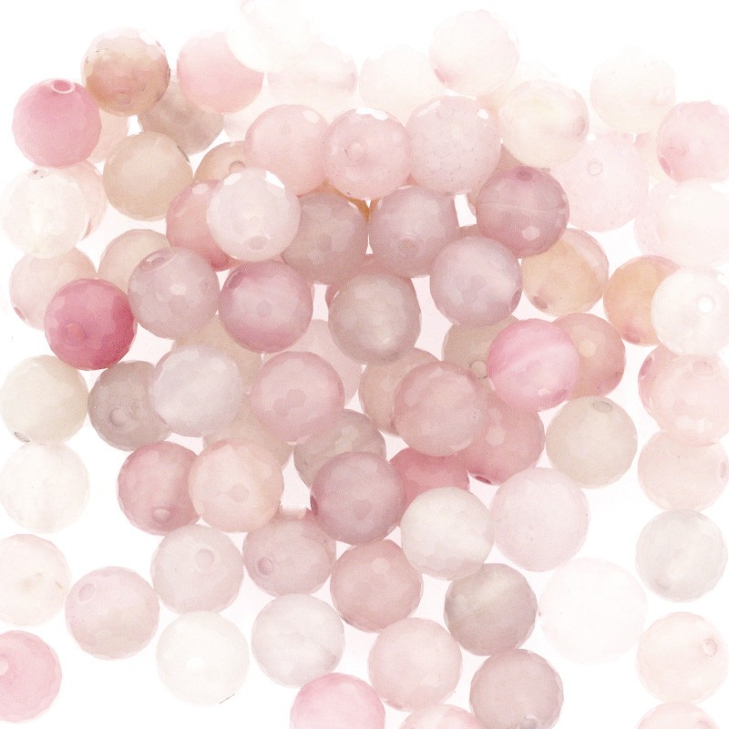 Light pink agate / faceted / 14mm beads / 1pc KAAGR051