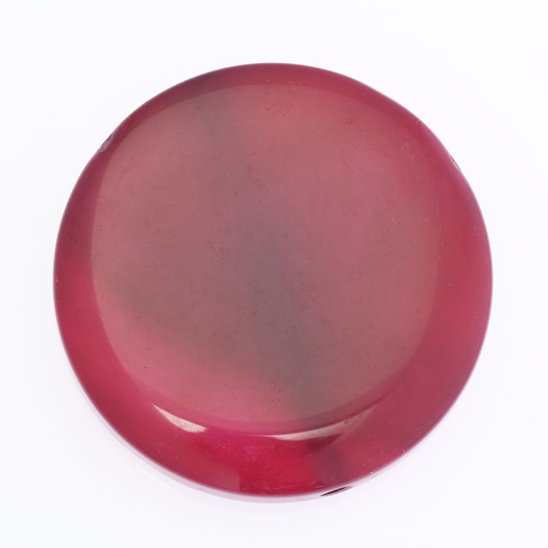Pink agate / coin 40mm / 1pc KAAGR039