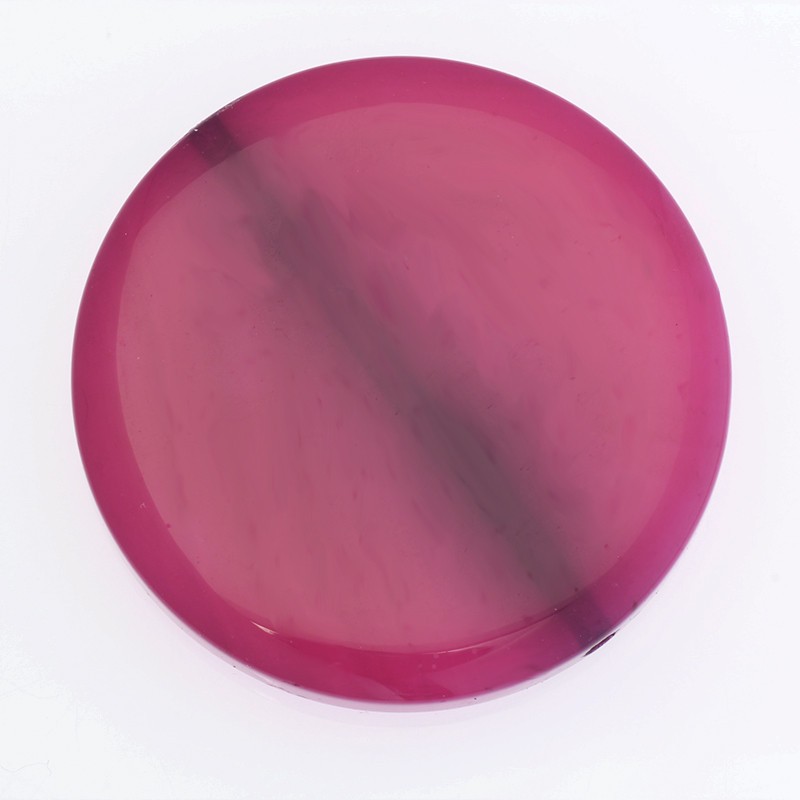 Pink agate / coin 44mm / 1pc KAAGR040
