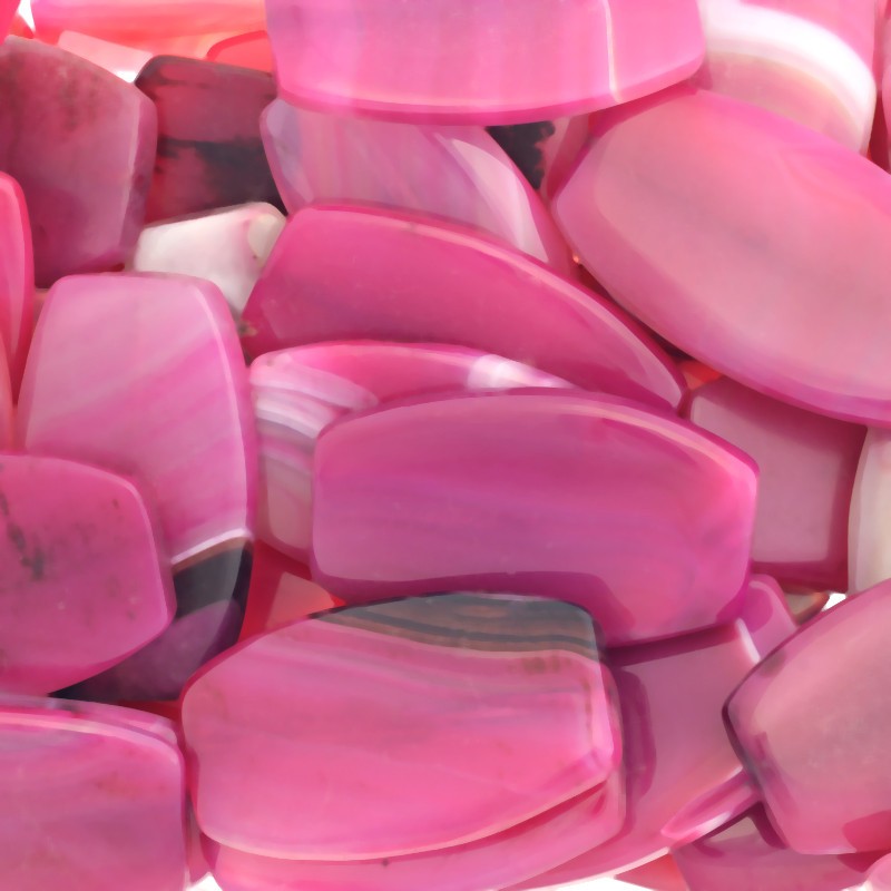 Pink agate / beads 30x50mm / 1pc KAAGR002