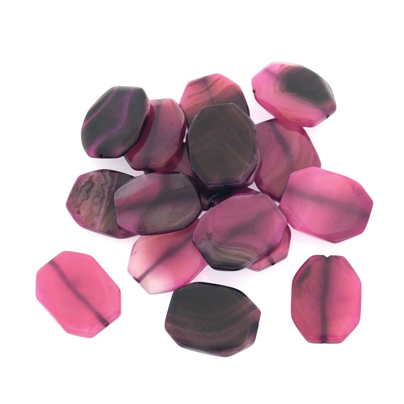 Pink agate / beads 30x40mm / 1pc KAAGR054