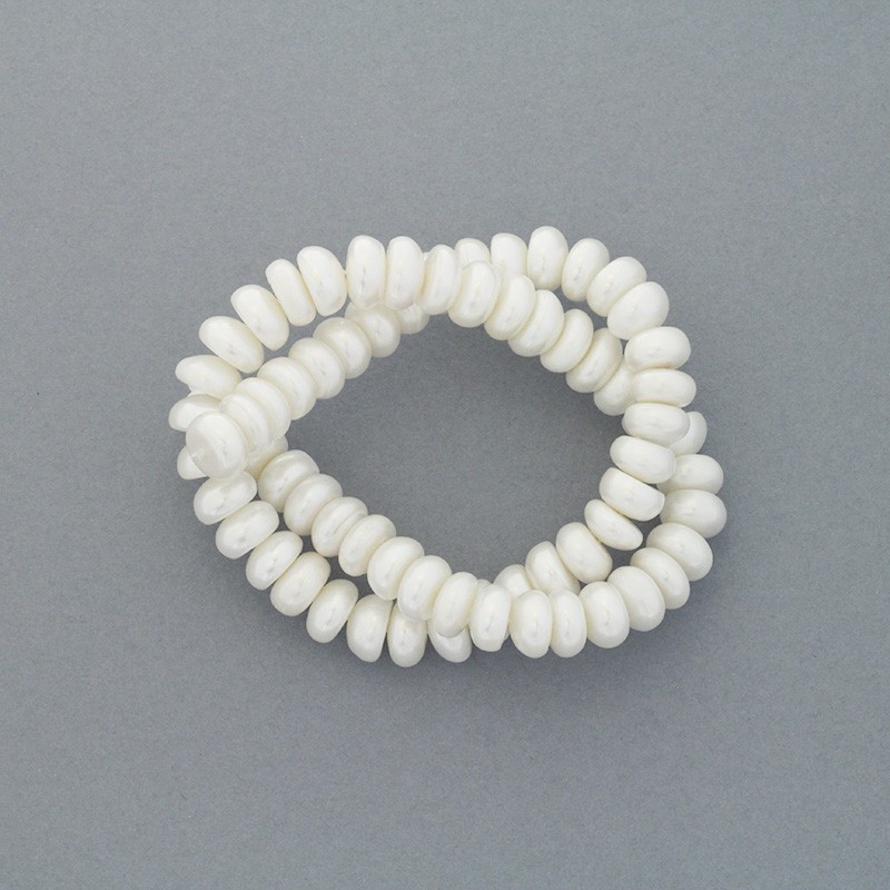 Freshwater pearls / white rope 70pcs * 5x10mm / PASW108 button