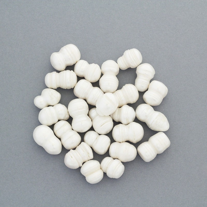 Perły słodkowodne DUO nieregularne/ biała perła/ luz 24szt  PASW123