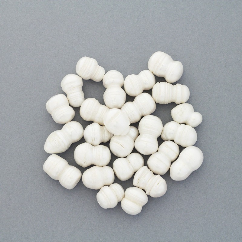 Freshwater pearls DUO irregular / white pearl / loose 24pcs PASW123