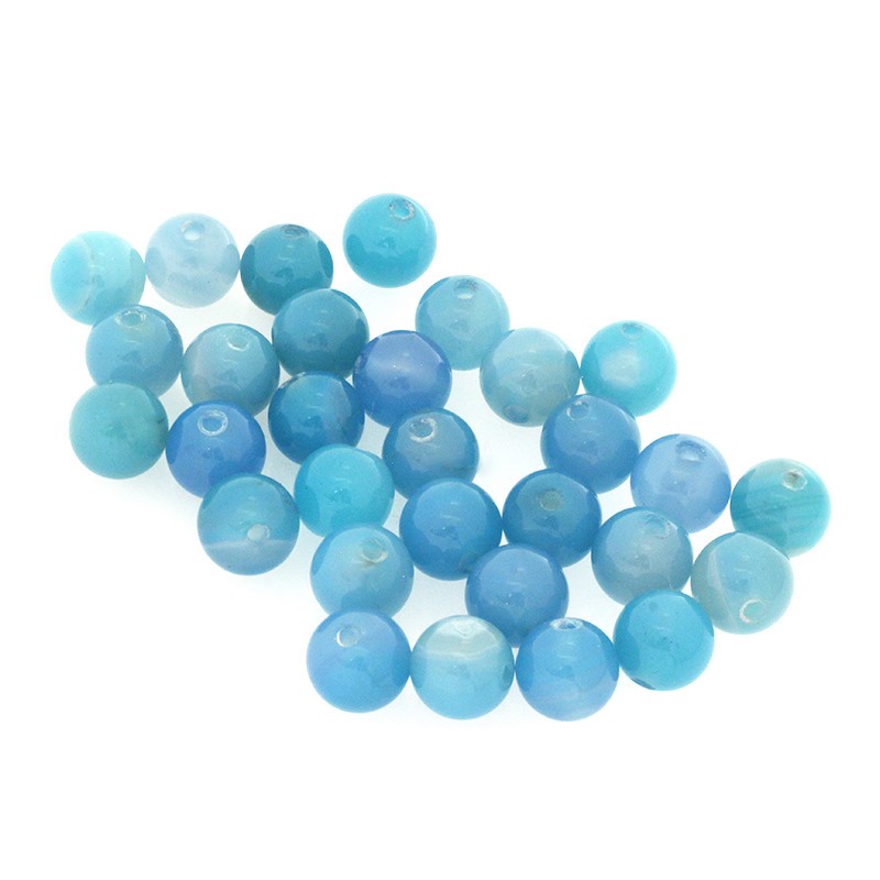 Blue agate / 12mm balls / 2pcs KAAGN042