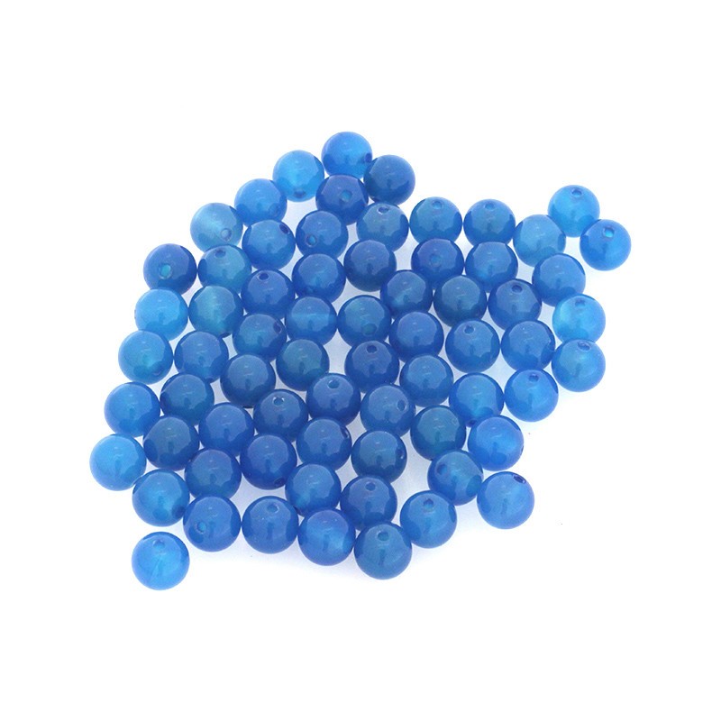 Brazilian blue agate / 8mm beads / 2pcs KAAGN049