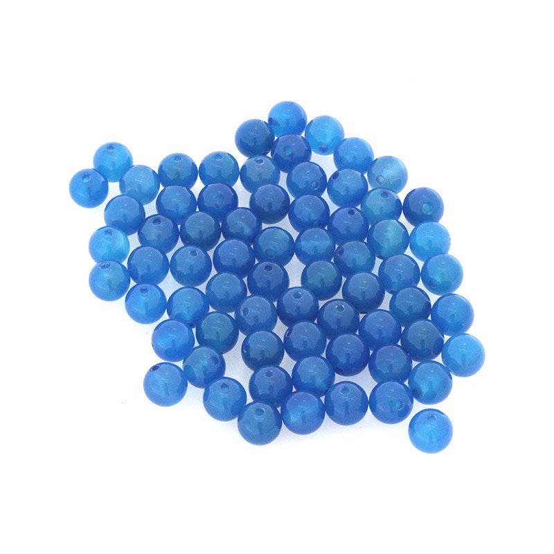 Brazilian blue agate / 8mm beads / 2pcs KAAGN049