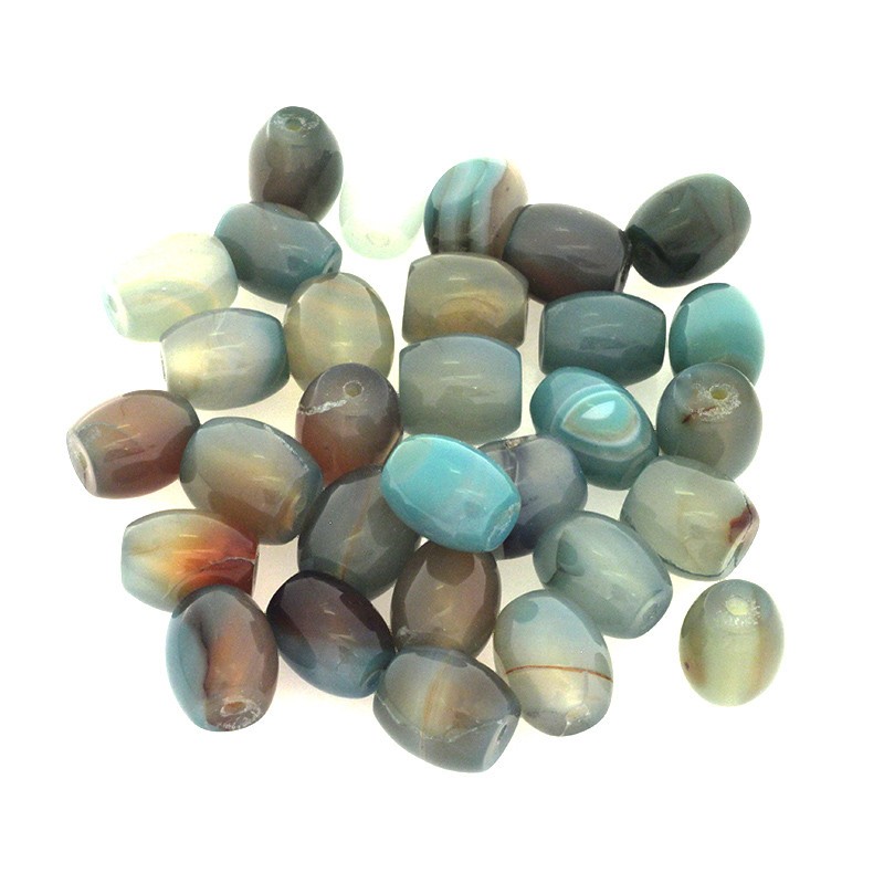 Blue agate / olives 16x12mm / 1pc KAAGN033