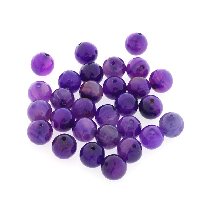 Violet agate / 14mm balls / 1pc KAAGF029