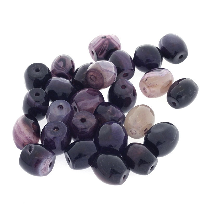 Purple agate / olives 16x13mm / 1pc KAAGF037