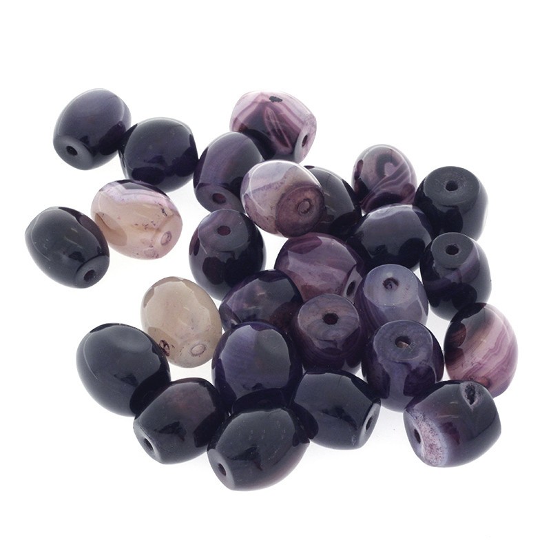 Purple agate / olives 16x13mm / 1pc KAAGF037