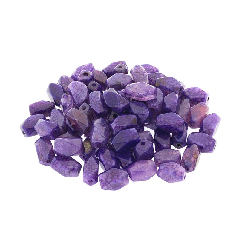 Purple agate / geometric 8x15mm / 1pc KAAGF028