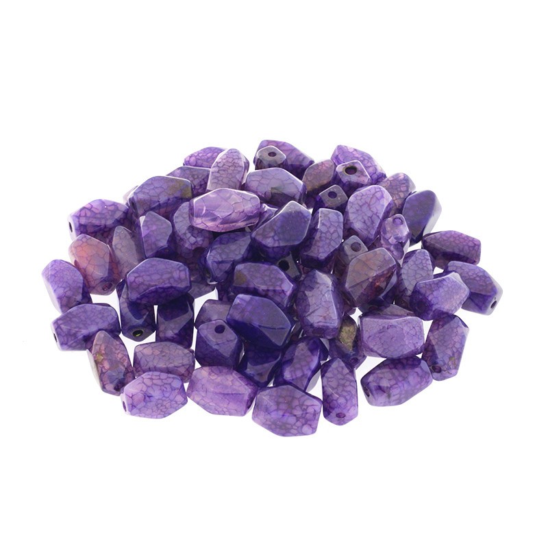 Purple agate / geometric 8x15mm / 1pc KAAGF028