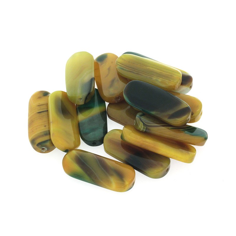 Yellow agate / oval 18x40mm / 1 piece KAAGZO008