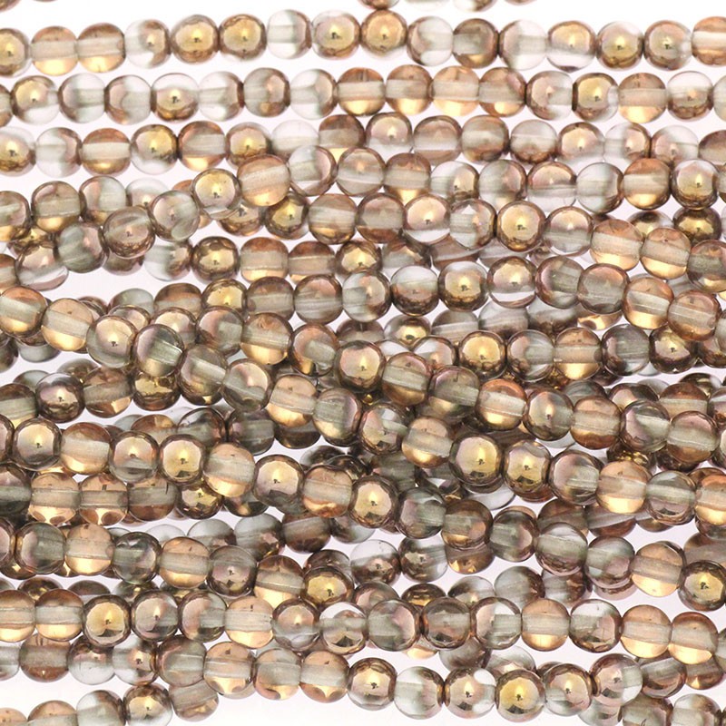 Czech beads / 4mm beads / Apollo Gold / 100pcs / SZAM0414
