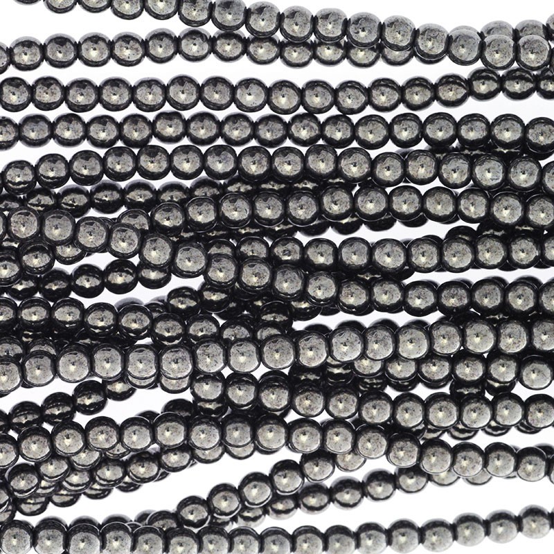Czech beads / 4mm beads / Hematite / 100pcs / SZAM0415