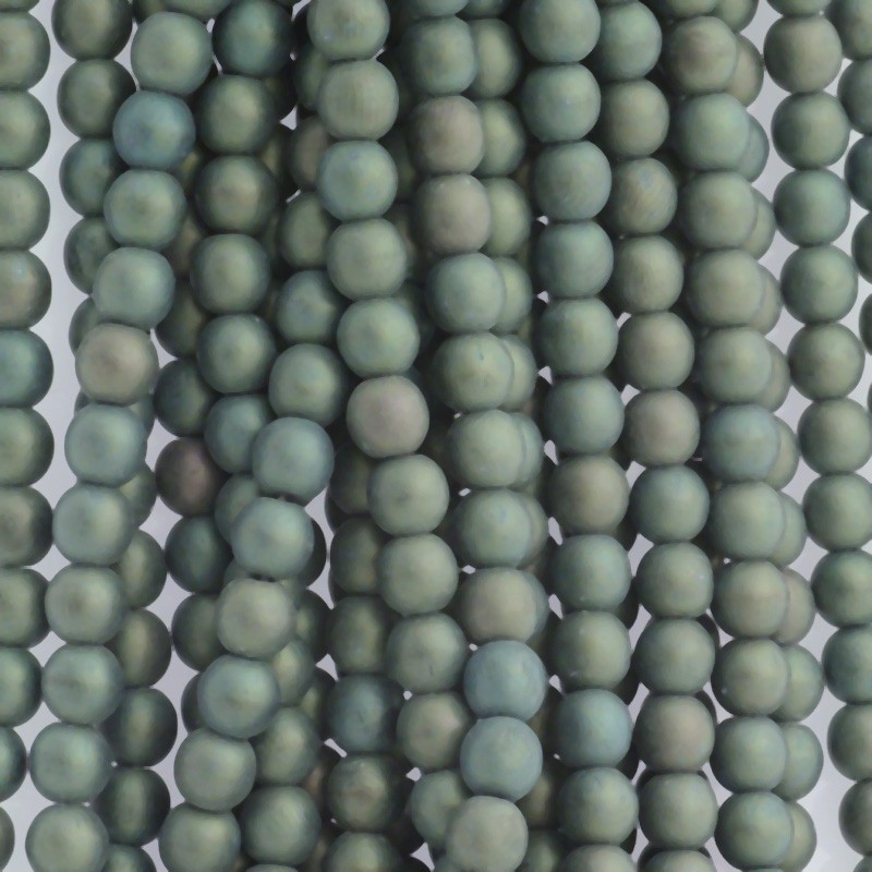 Czech beads / 6mm beads / Matte Iris Green / 50pcs / SZAM0607