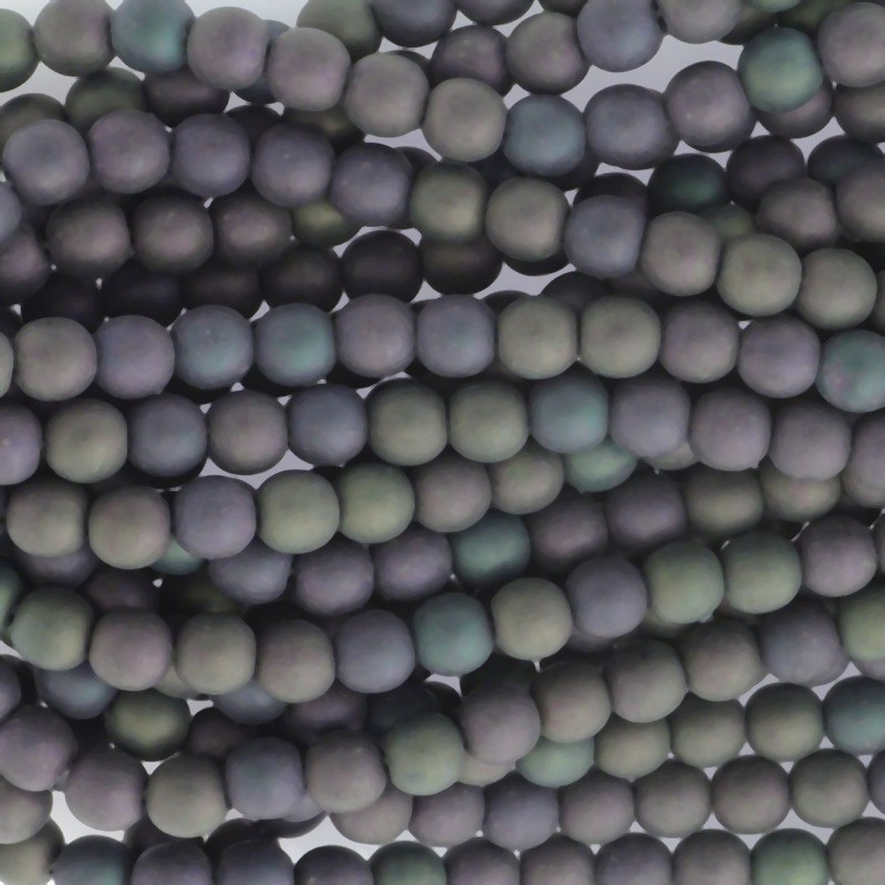 Czech beads / 6mm beads / Matte Iris Purple / 50pcs / SZAM0608