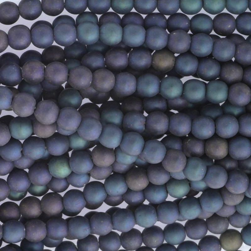 Czech beads / 6mm beads / Matte Iris Blue / 50pcs / SZAM0609