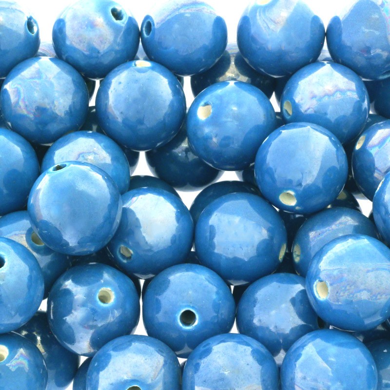 Ceramic beads / 24mm balls / blue CKU24N06DB