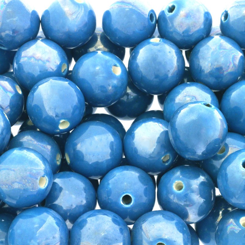 Koraliki ceramiczne/ kulki 24mm/ niebieskie CKU24N06DB