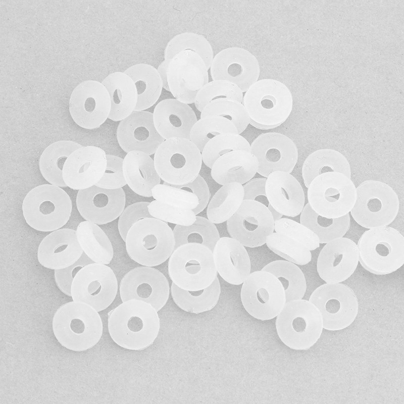 Silicone stoppers for bracelets / white 2 pcs GSSTP