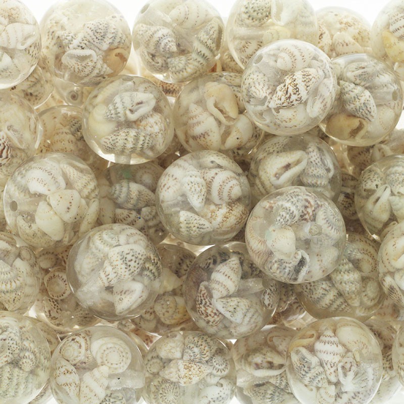 Beads Shells in resin / ball 26mm / 1pc. MU122