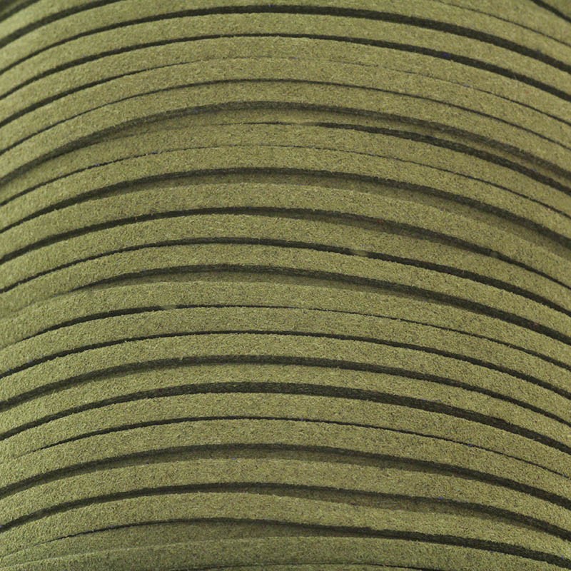 Leather strap suede / khaki green 1m RZZA176