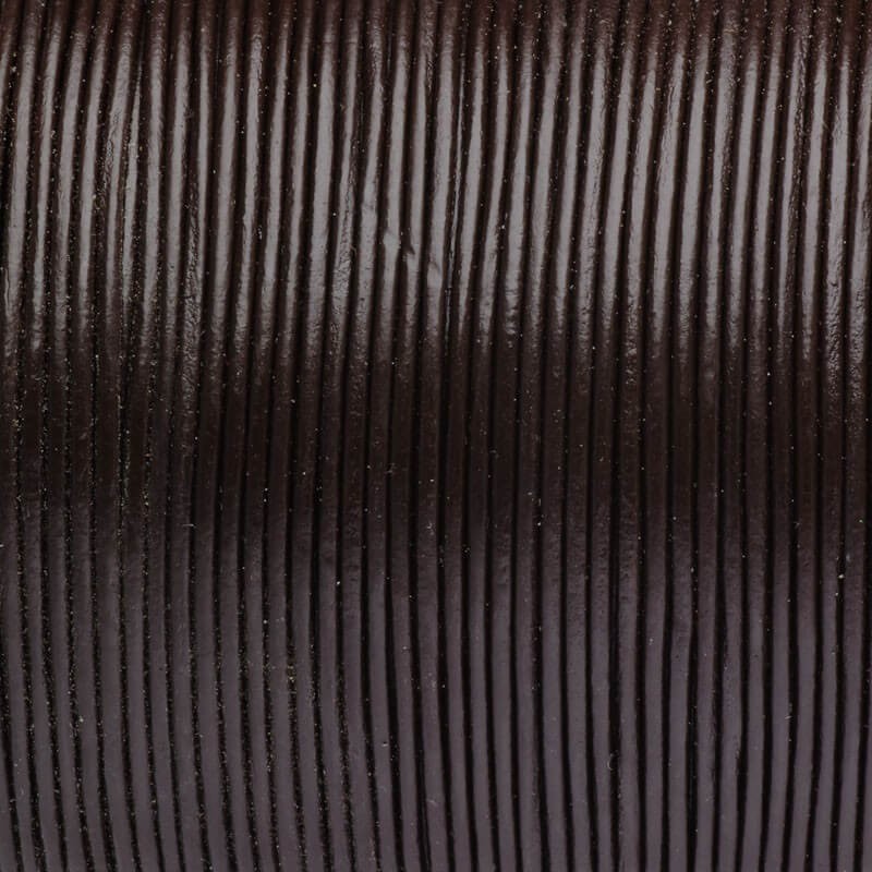 Leather strap dark donkey brown 1.5mm with 1m spool RZ15B08