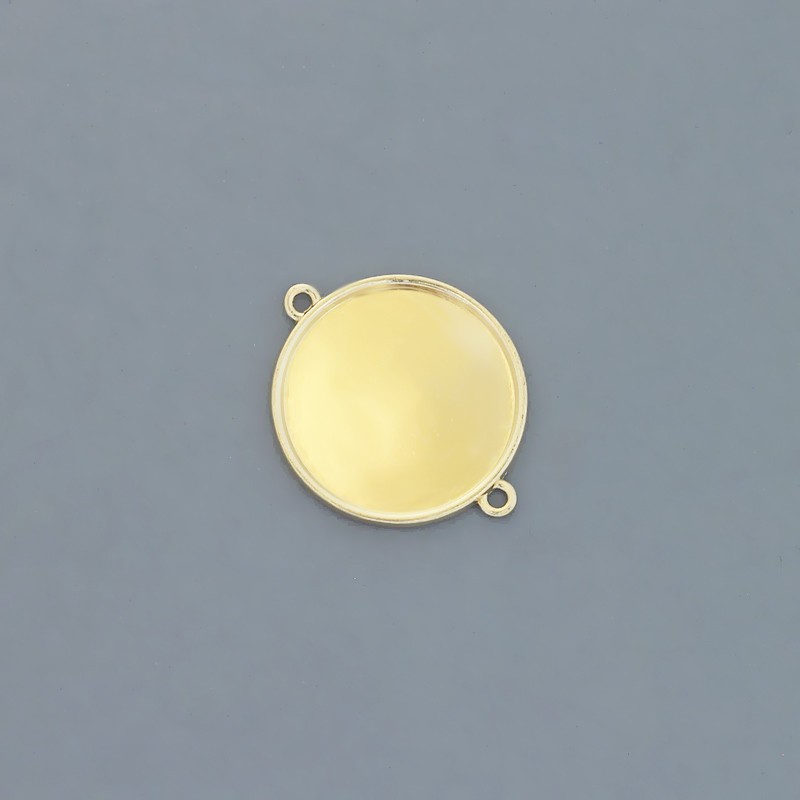 Simple connecting bases for cabochons 25mm / golden / 34x28mm 1pc OKWI25KG13