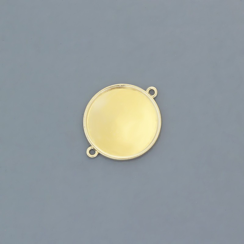 Simple connecting bases for cabochons 25mm / golden / 34x28mm 1pc OKWI25KG13